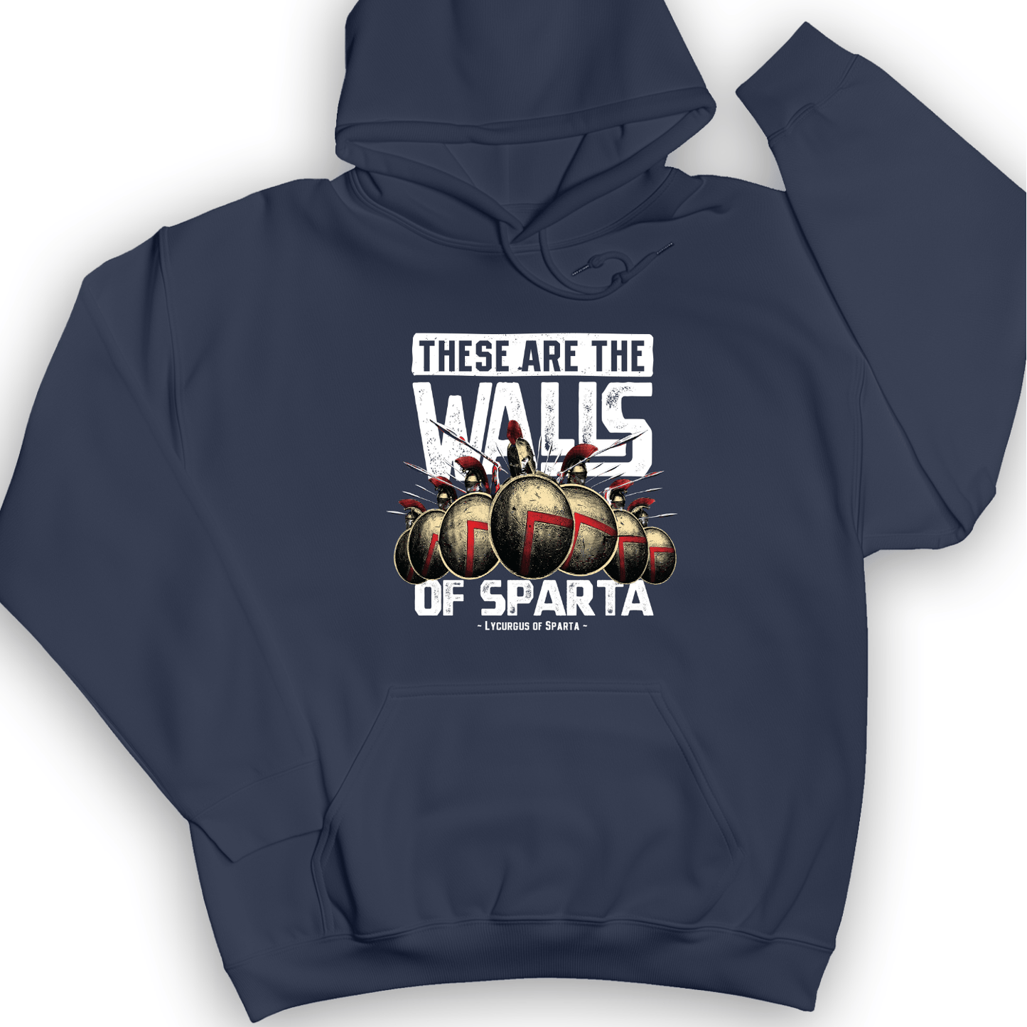 The Walls Of Sparta Hoodie Navy / S