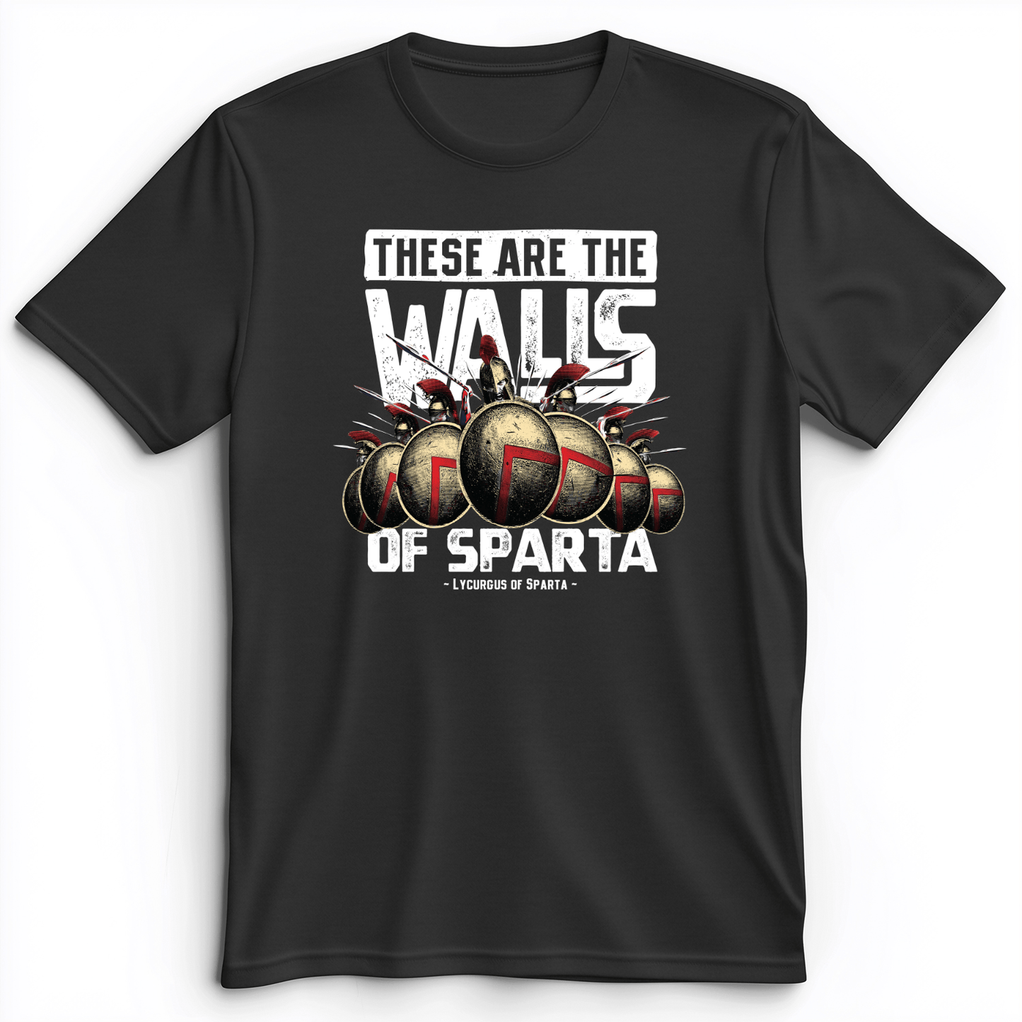 The Walls Of Sparta Premium Tee Dark Grey Heather / S