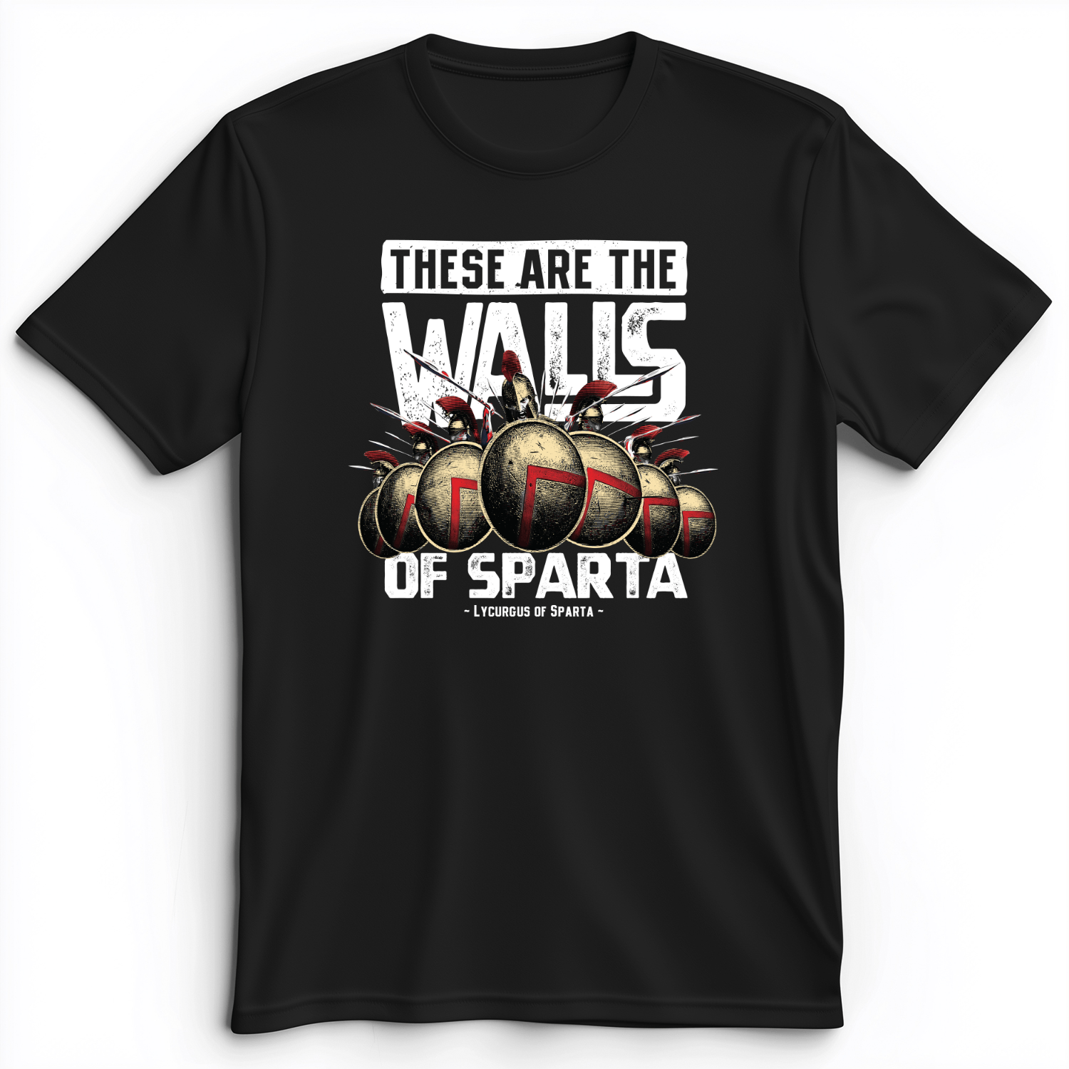 The Walls Of Sparta Premium Tee Black / S