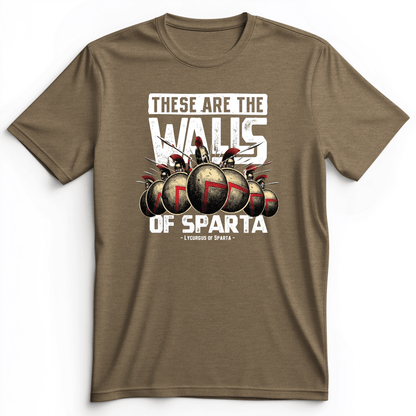 The Walls Of Sparta Premium Tee Heather Olive / S