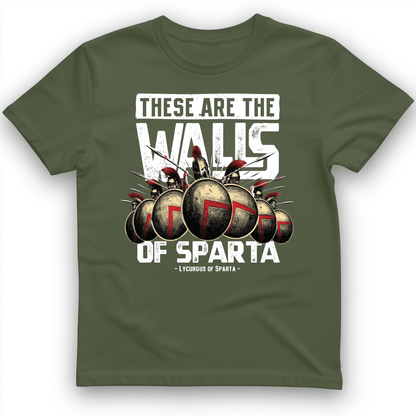 The Walls Of Sparta T-Shirt Military Green / S