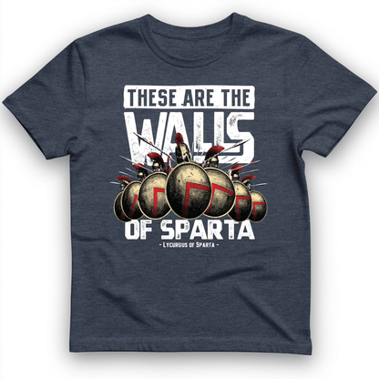 The Walls Of Sparta T-Shirt Heather Navy / S
