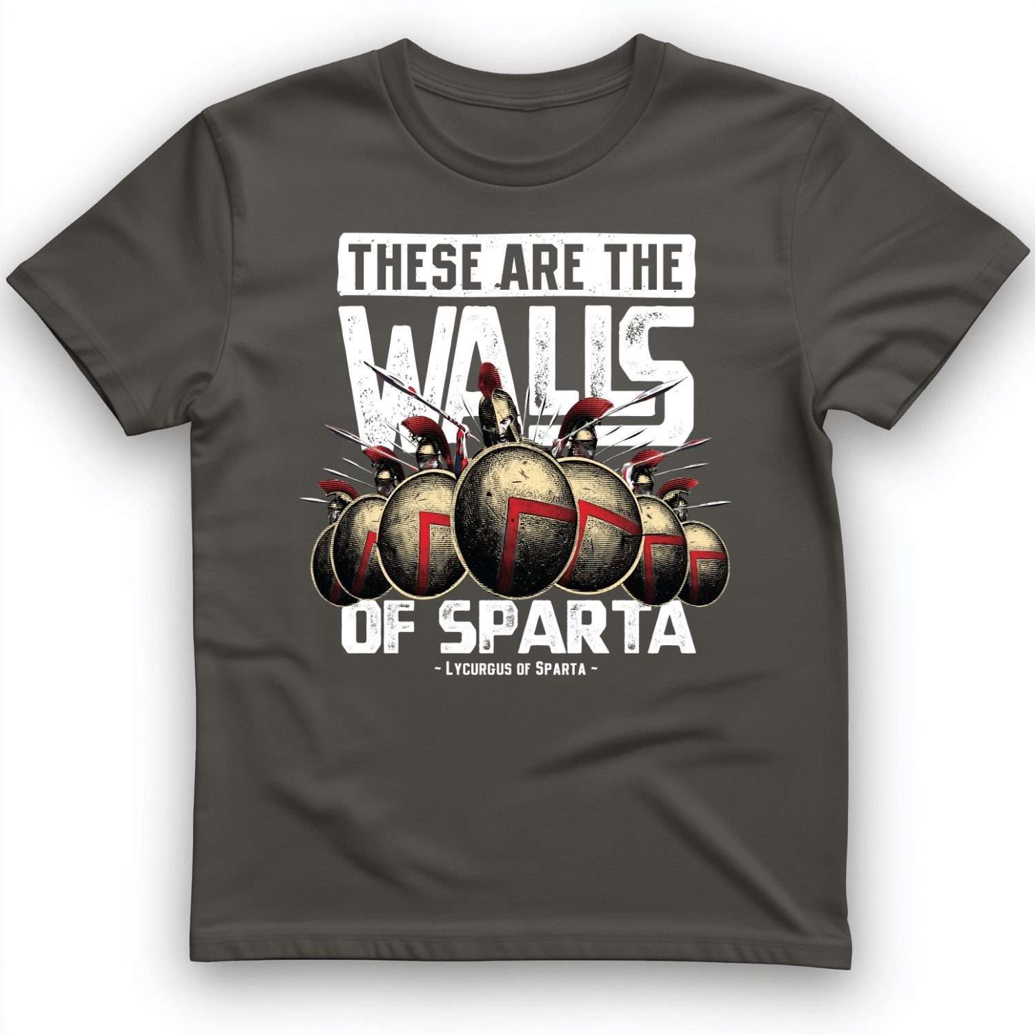 The Walls Of Sparta T-Shirt Charcoal / S