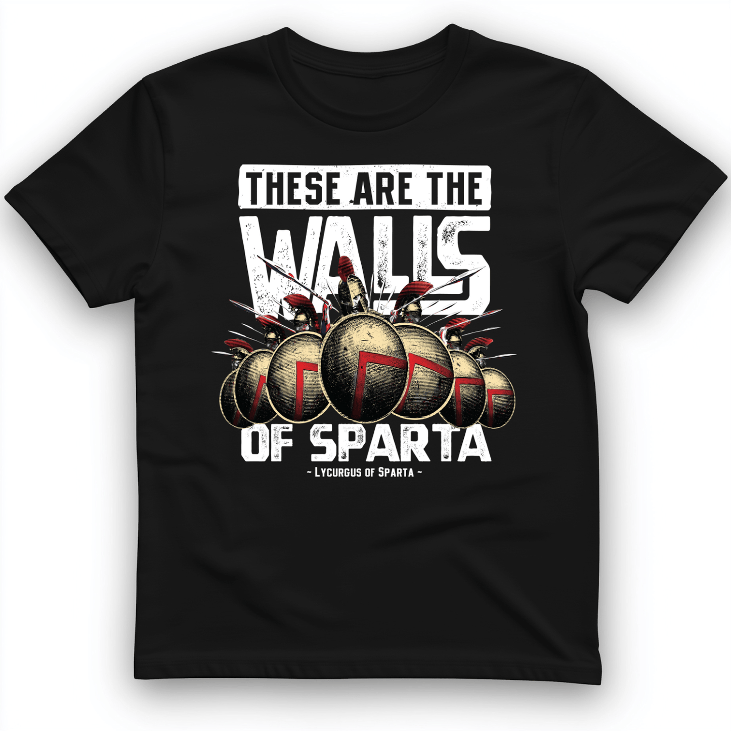 The Walls Of Sparta T-Shirt Black / S