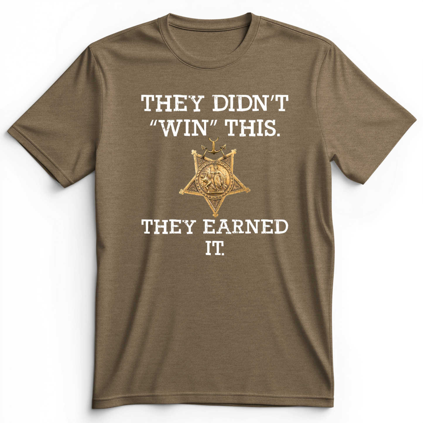 They Earned It Premium Tee Heather Olive / S