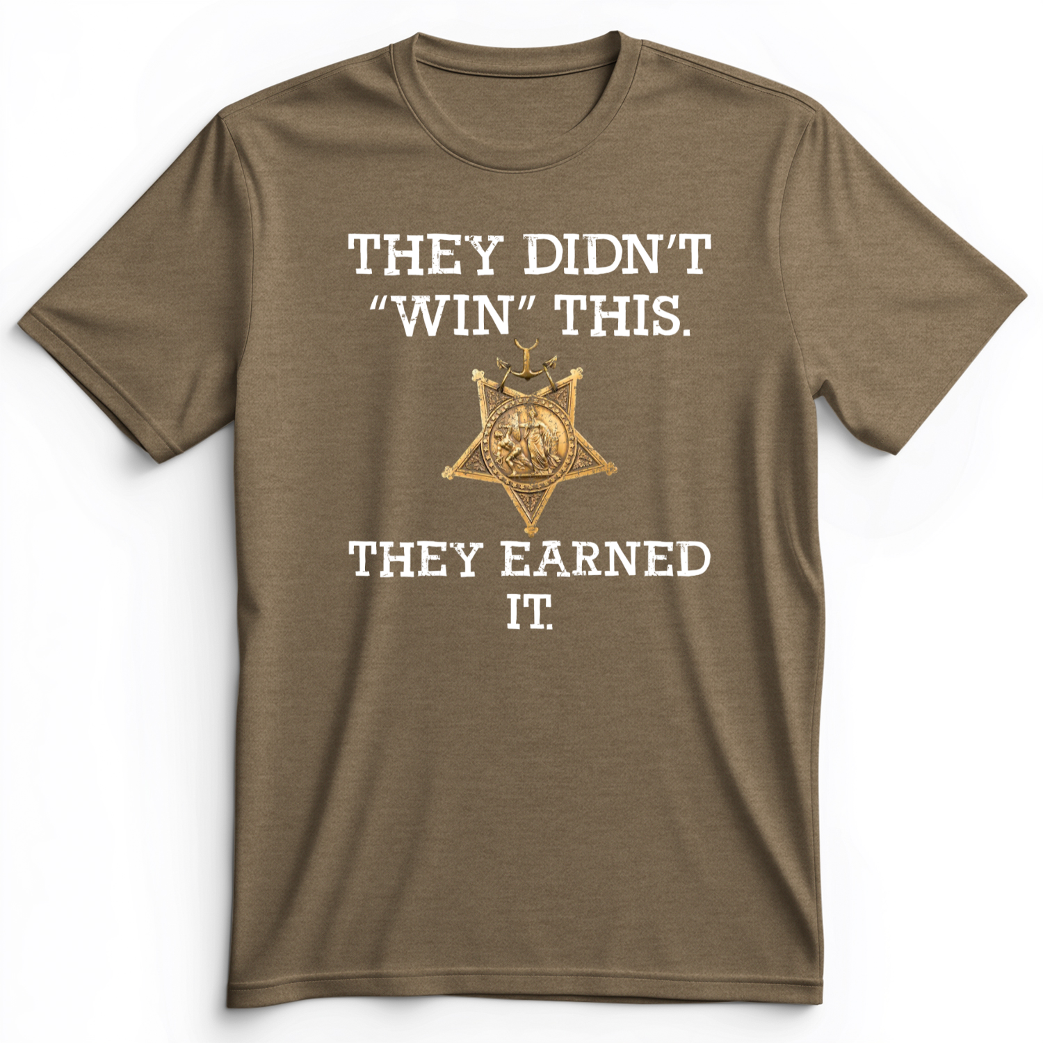 They Earned It Premium Tee Heather Olive / S