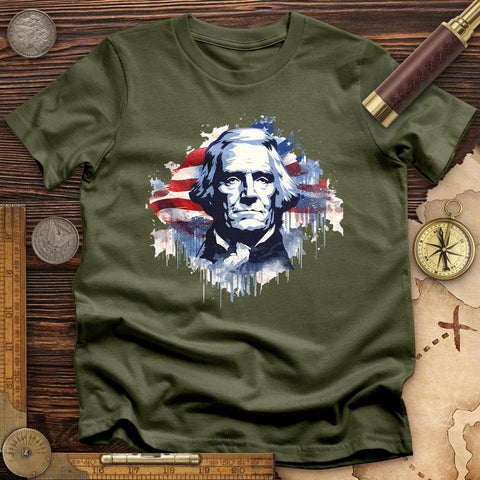 Thomas Jefferson T-Shirt Military Green / S