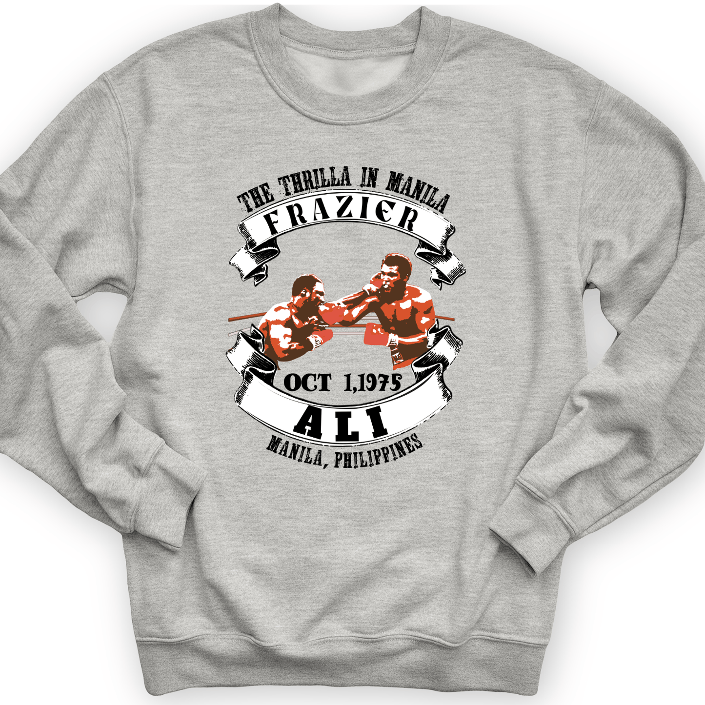 Thrilla In Manila Crewneck Sport Grey / S