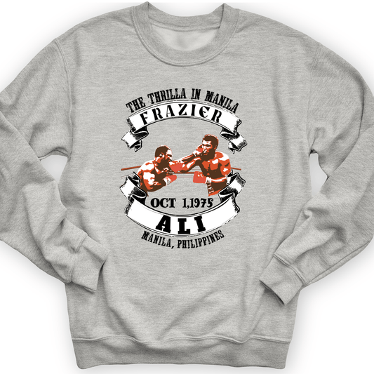 Thrilla In Manila Crewneck Sport Grey / S