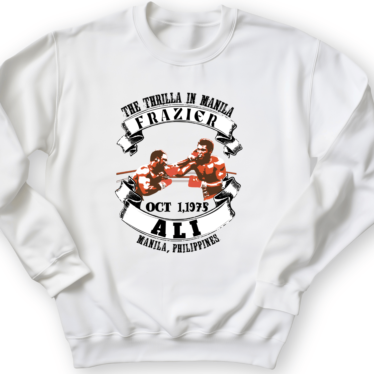 Thrilla In Manila Crewneck White / S