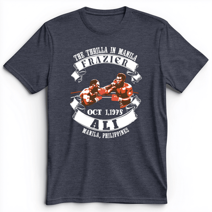 Thrilla In Manila Premium Tee Heather Navy / S