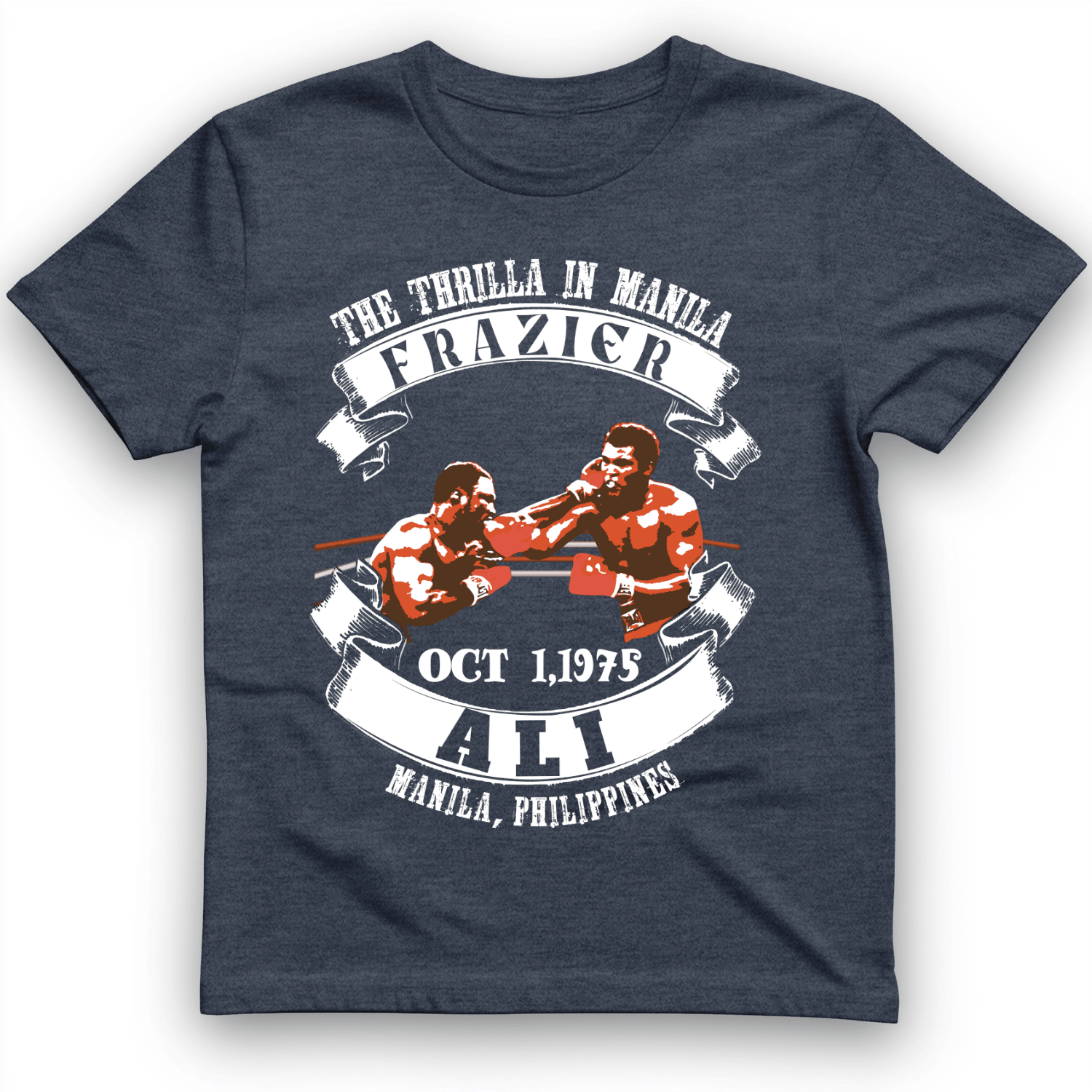 Thrilla In Manila T-Shirt Heather Navy / S