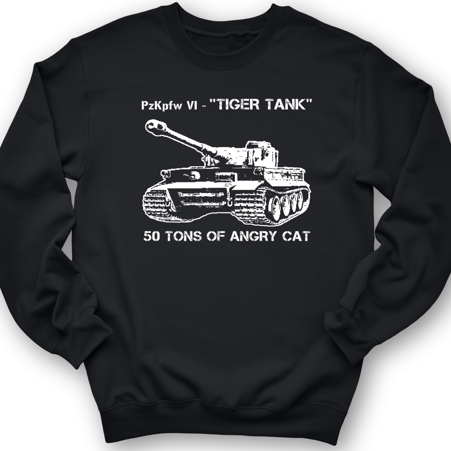 Tiger Tank Crewneck Black / S