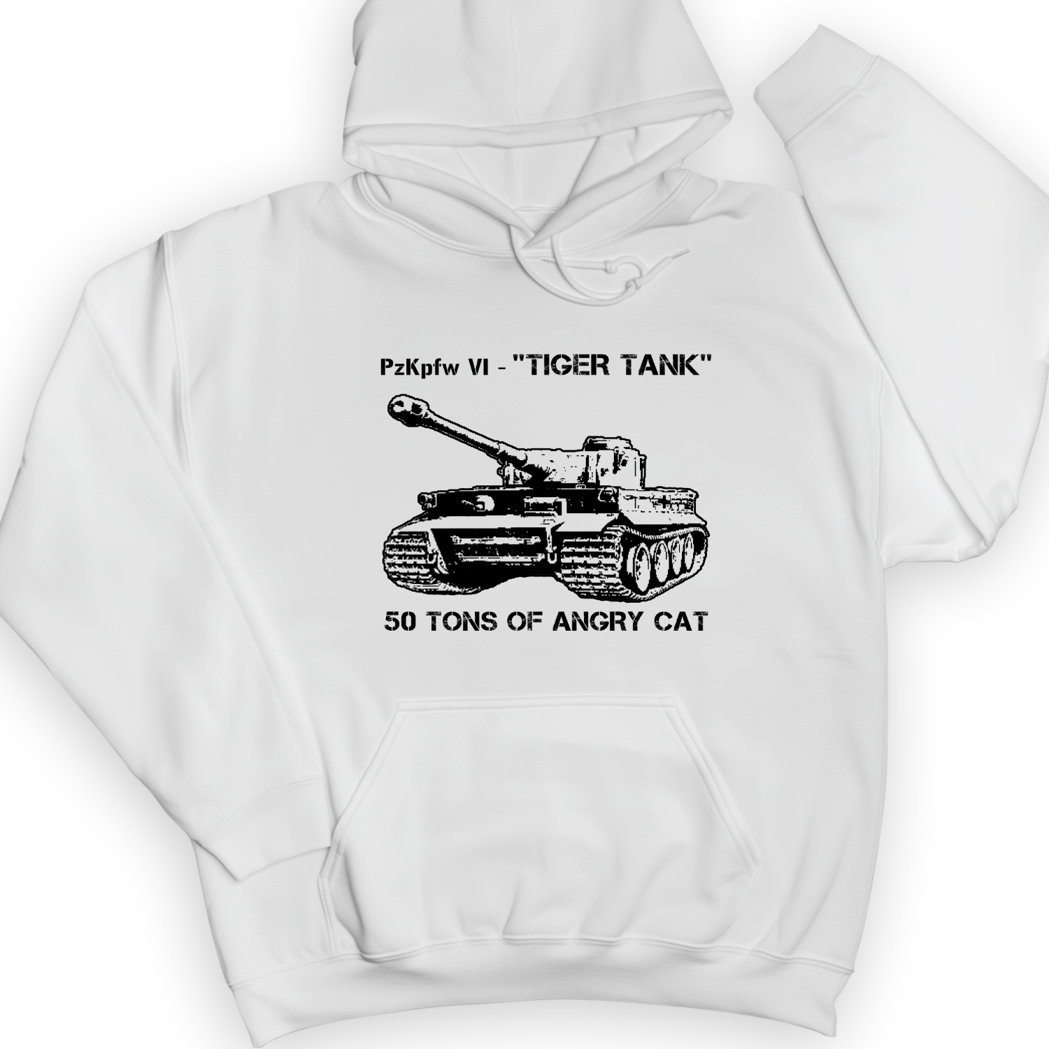 Tiger Tank Hoodie White / S