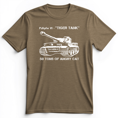 Tiger Tank Premium Tee Heather Olive / S
