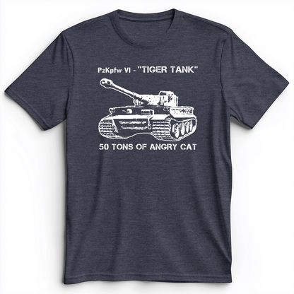 Tiger Tank Premium Tee Heather Navy / S