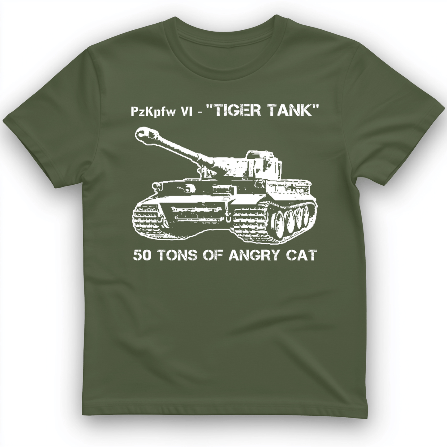 Tiger Tank T-Shirt Military Green / S