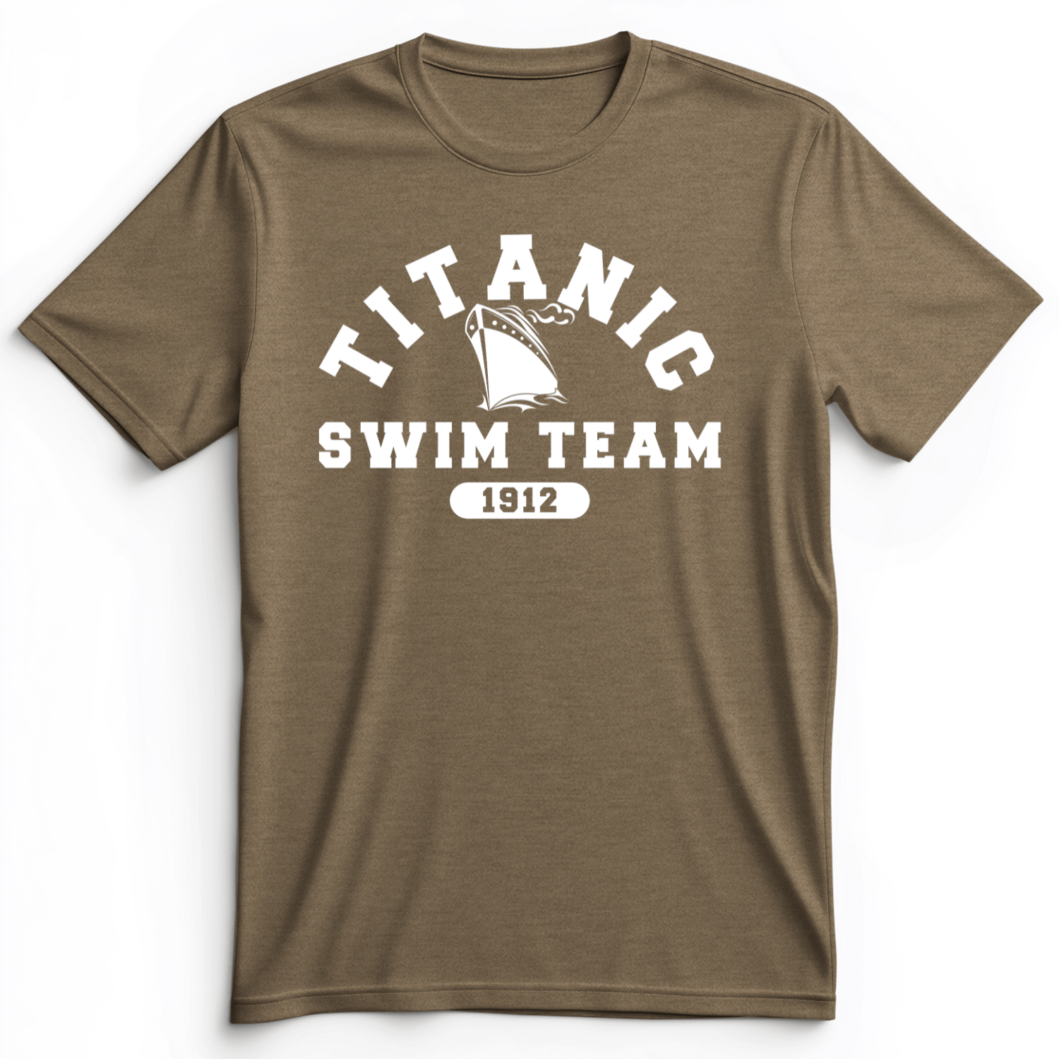 Titanic Swim Team Premium Tee Heather Olive / S