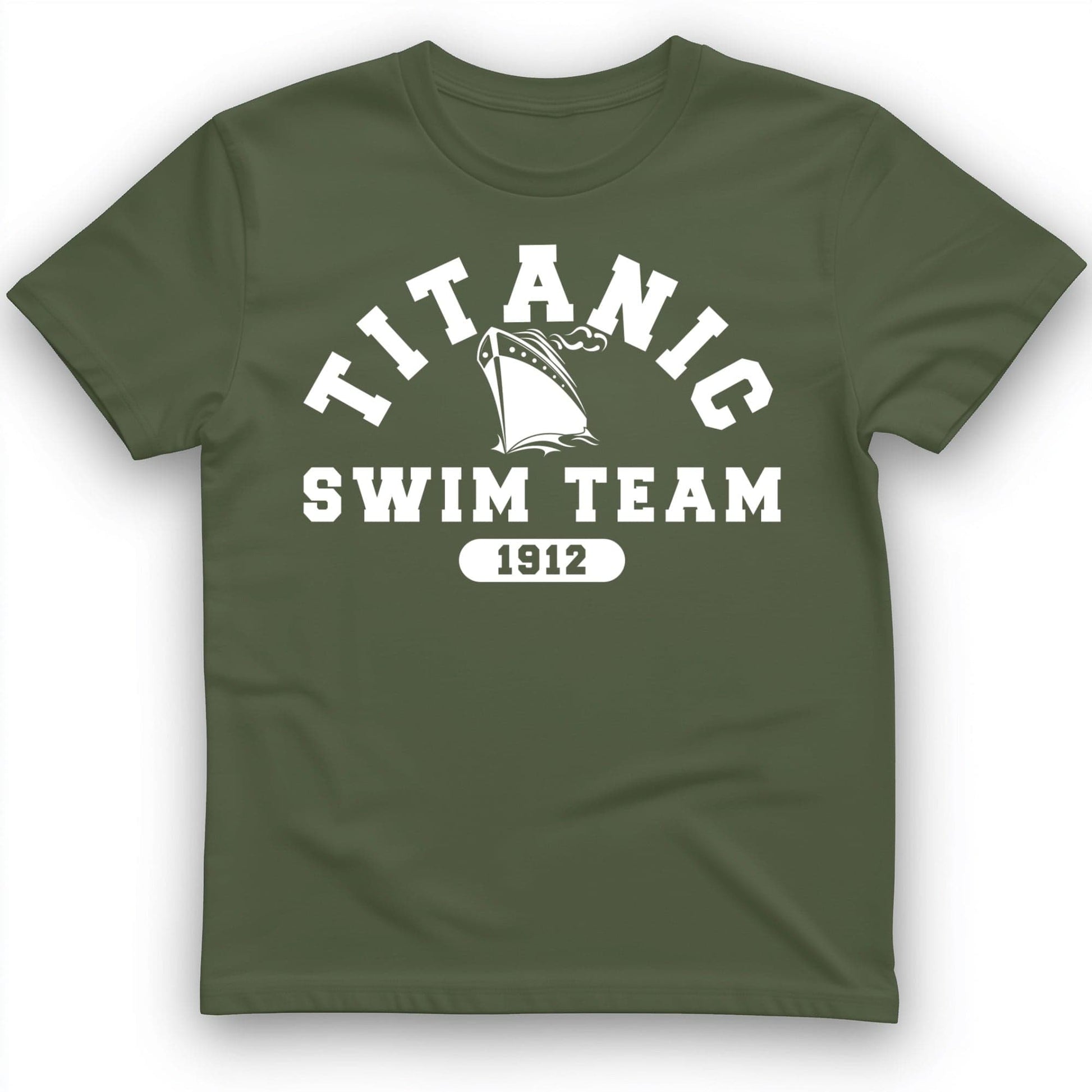 Titanic Swim Team T-Shirt Military Green / S