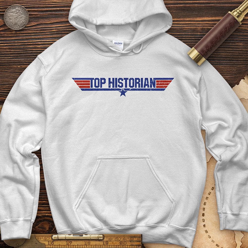 Top Historian Like Top Gun Hoodie White / S