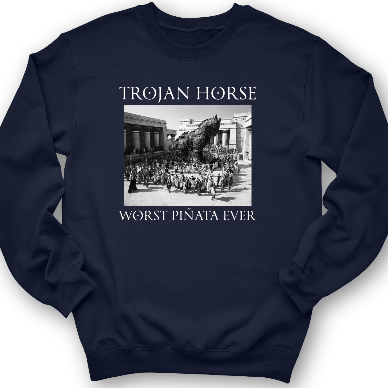 Trojan Horse Pinata Crewneck Navy / S