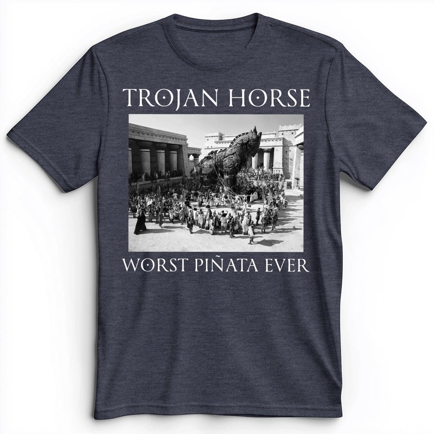 Trojan Horse Pinata Premium Tee Heather Navy / S