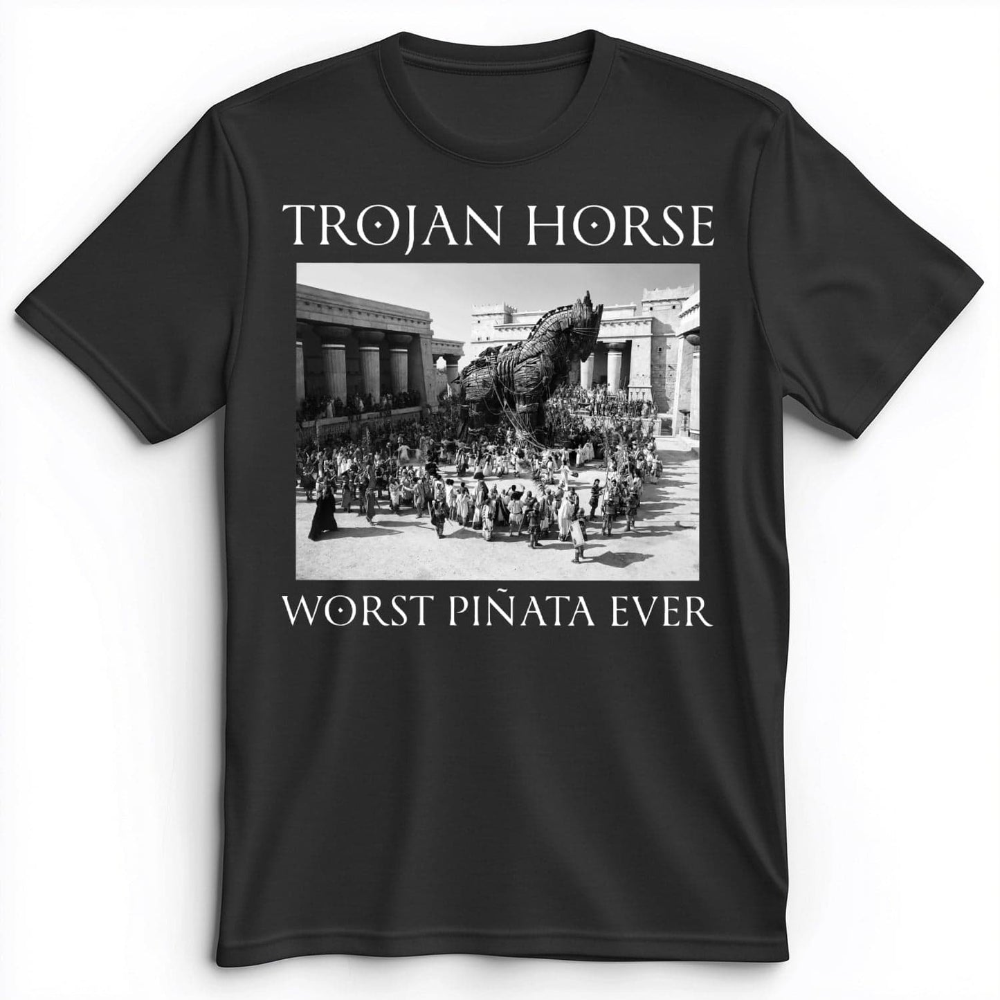 Trojan Horse Pinata Premium Tee Dark Grey Heather / S