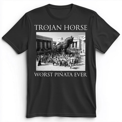 Trojan Horse Pinata Premium Tee Dark Grey Heather / S