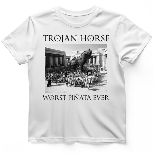 Trojan Horse Pinata T-Shirt White / S