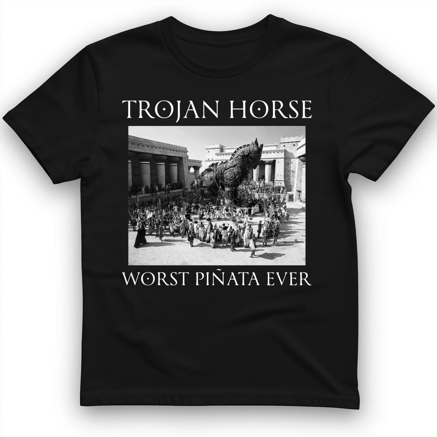 Trojan Horse Pinata T-Shirt Black / S