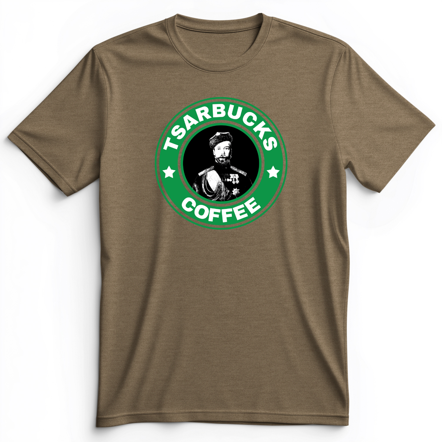 Tsarbucks Premium Tee Heather Olive / S