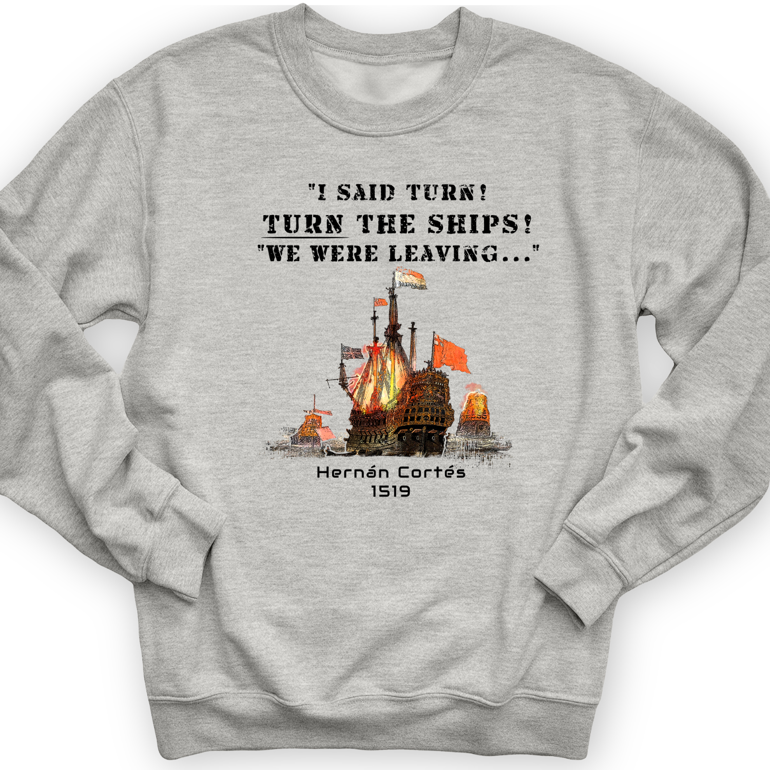 Turn The Ships Crewneck Sport Grey / S