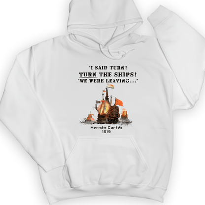 Turn The Ships Hoodie White / S