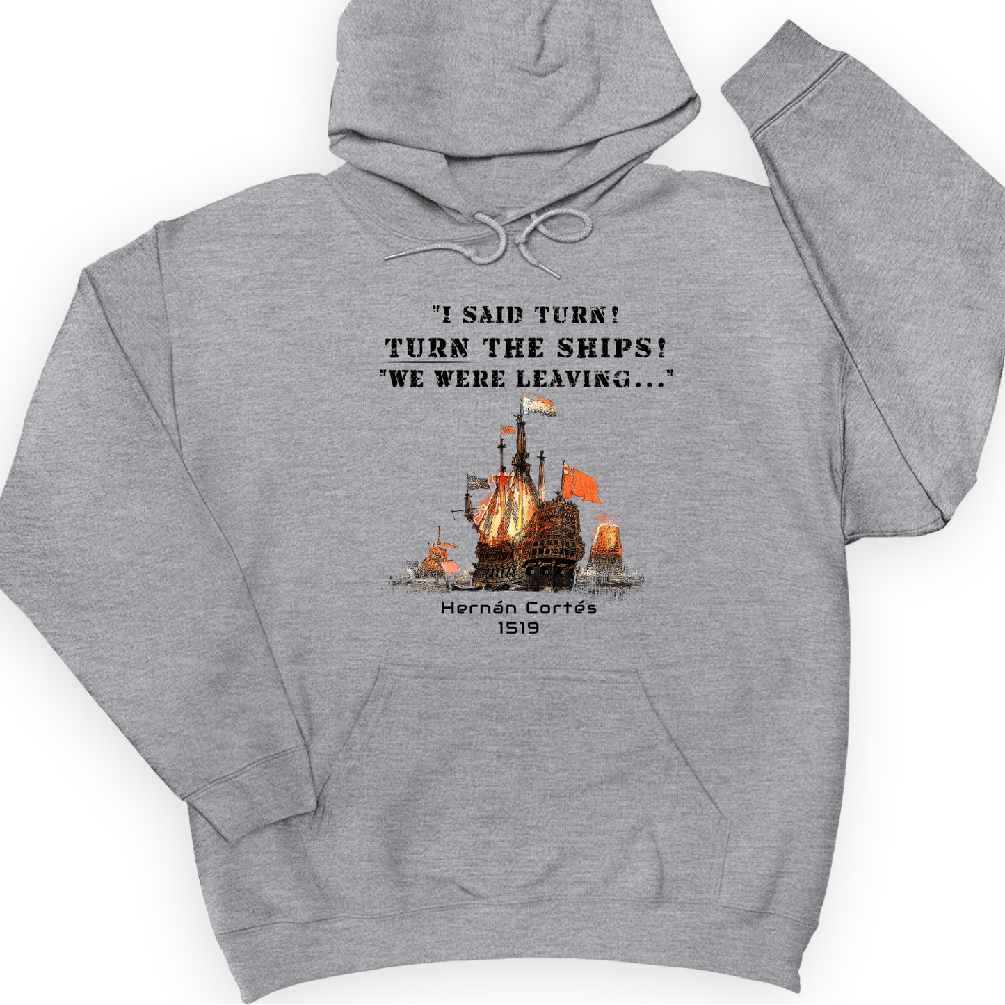 Turn The Ships Hoodie Sport Grey / S