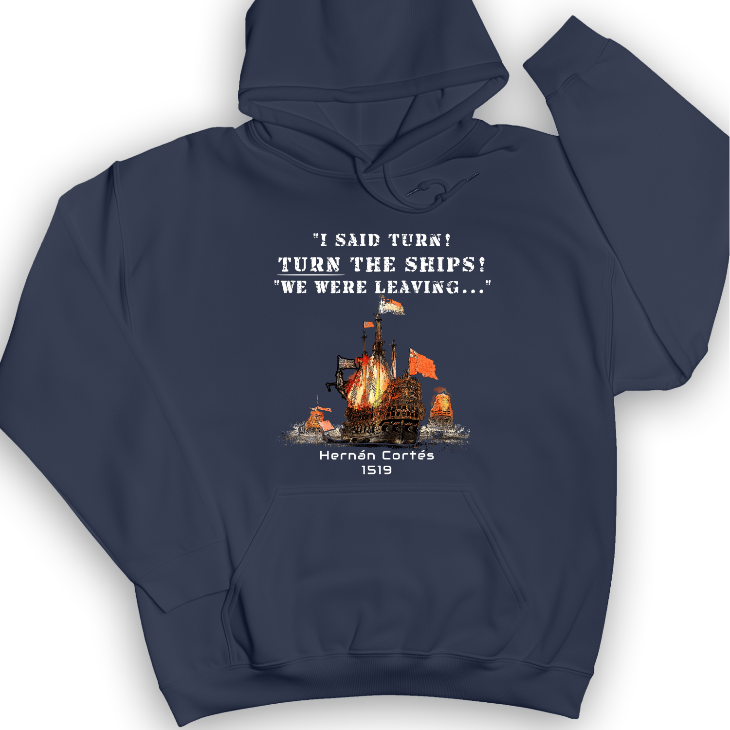 Turn The Ships Hoodie Navy / S