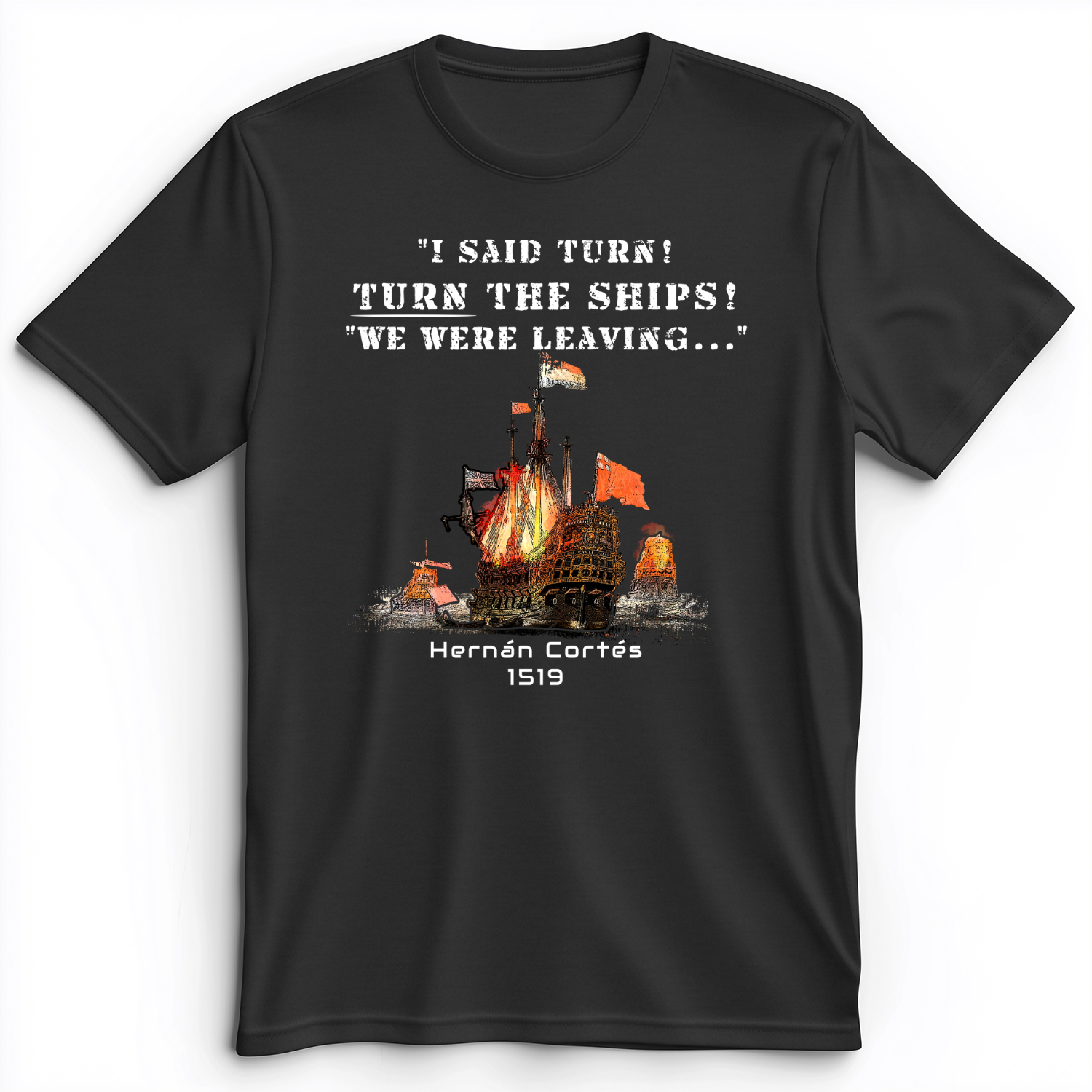 Turn The Ships Premium Tee Dark Grey Heather / S