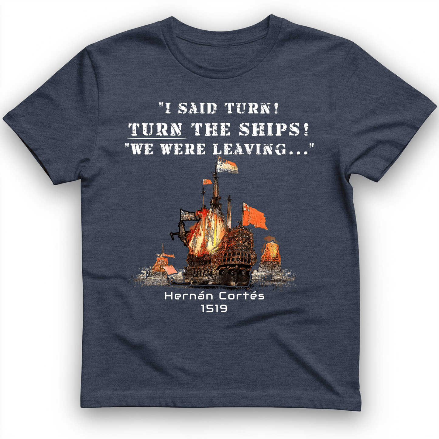 Turn The Ships T-Shirt Heather Navy / S