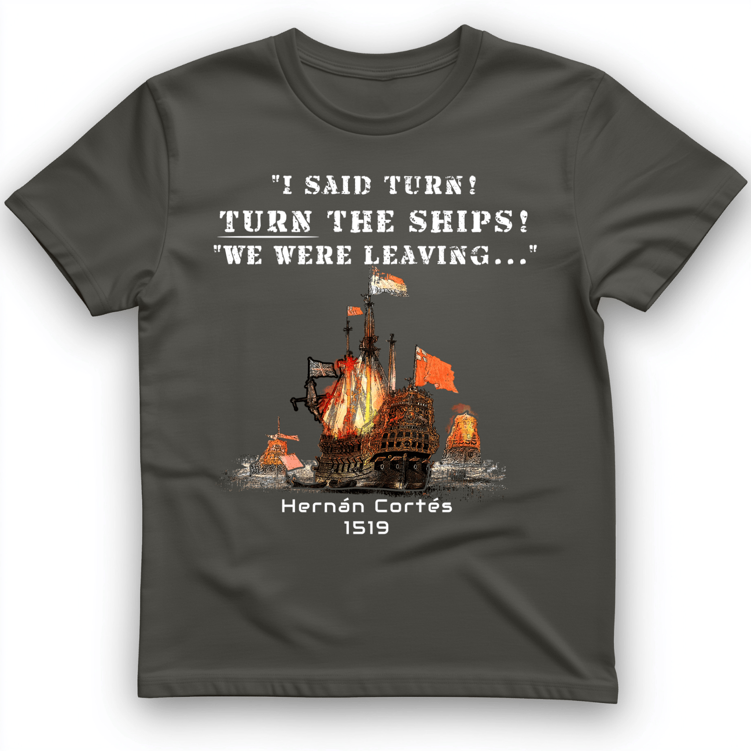 Turn The Ships T-Shirt Charcoal / S