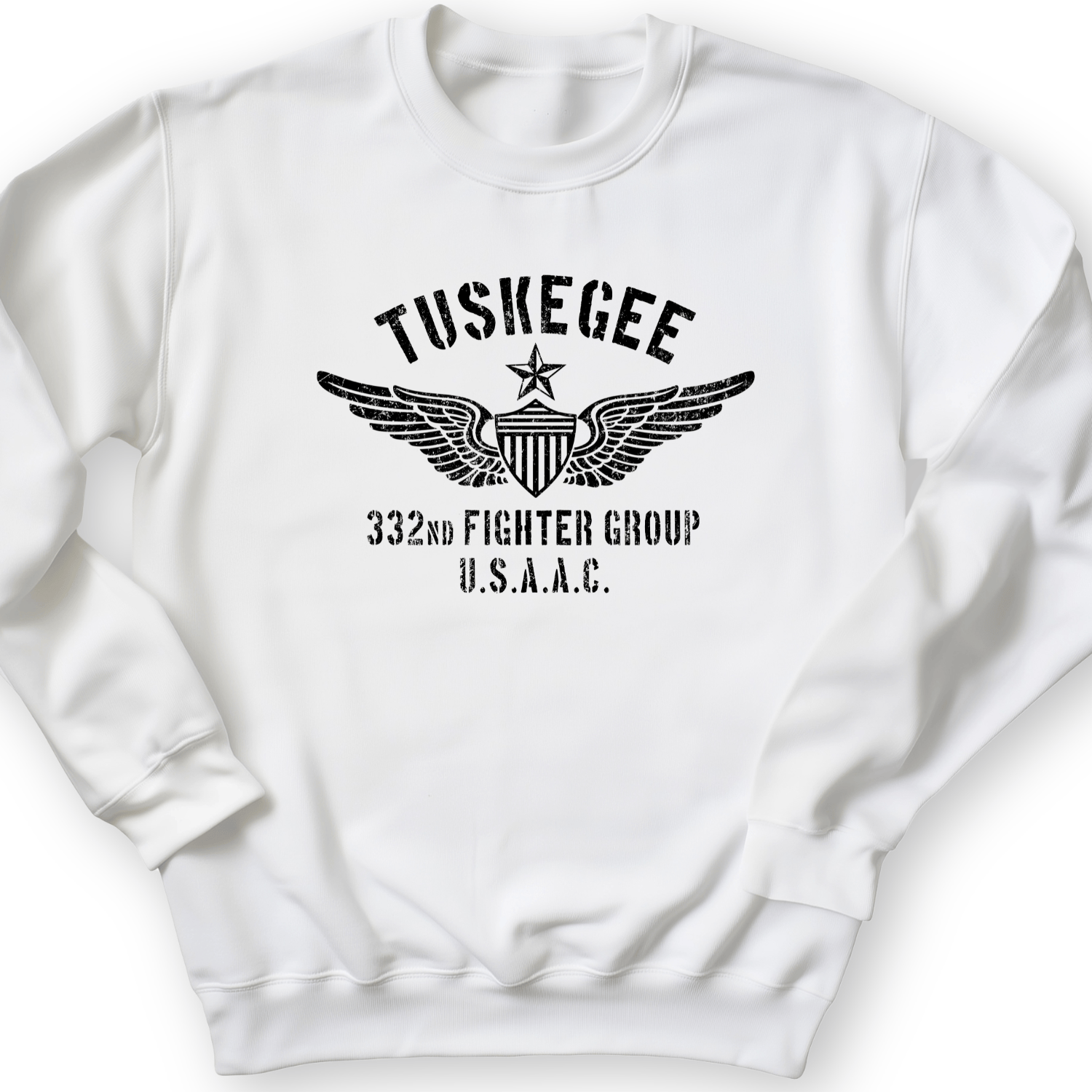 Tuskegee 332 Fighter Group Crewneck White / S