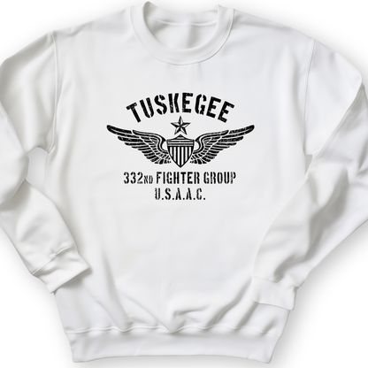 Tuskegee 332 Fighter Group Crewneck White / S