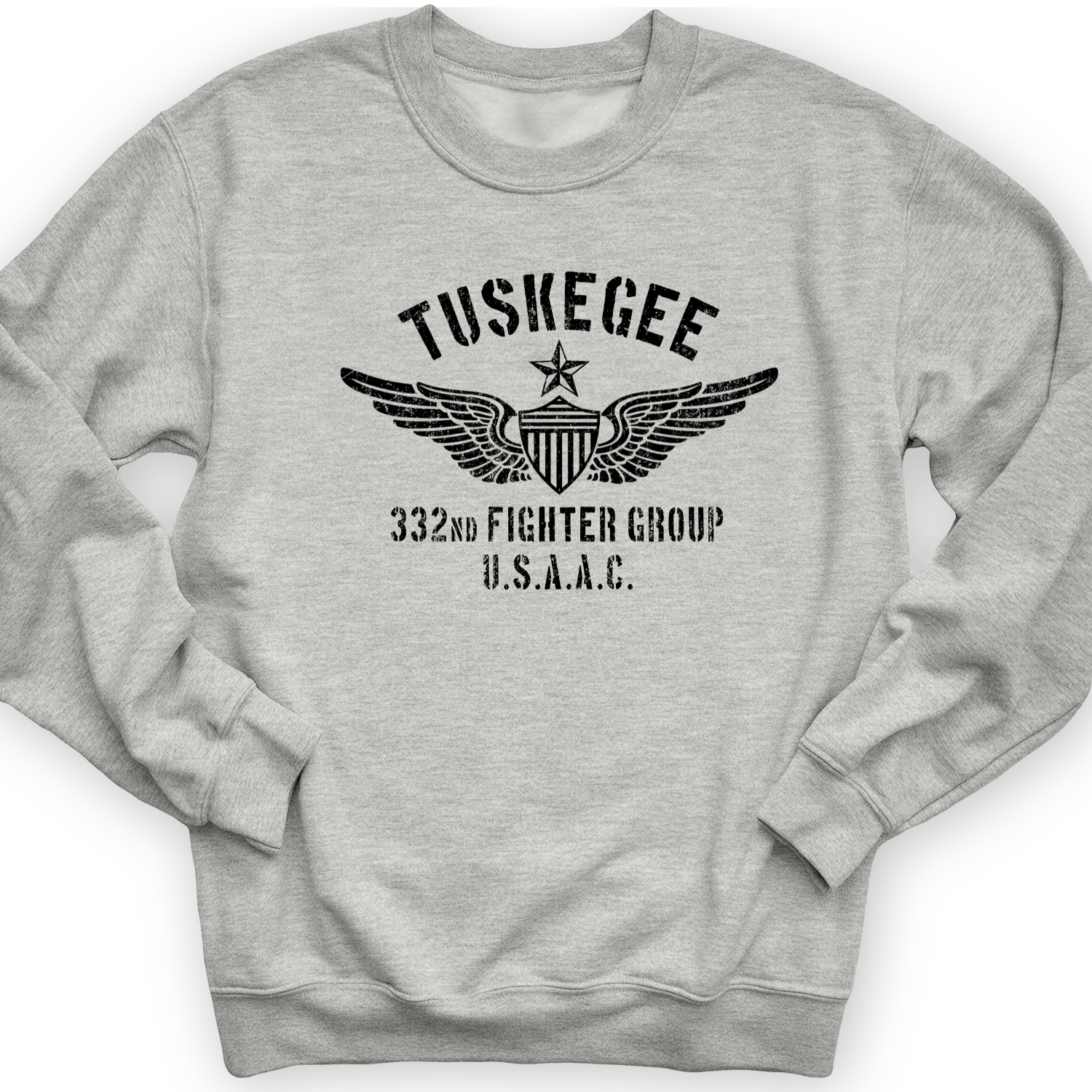Tuskegee 332 Fighter Group Crewneck Sport Grey / S
