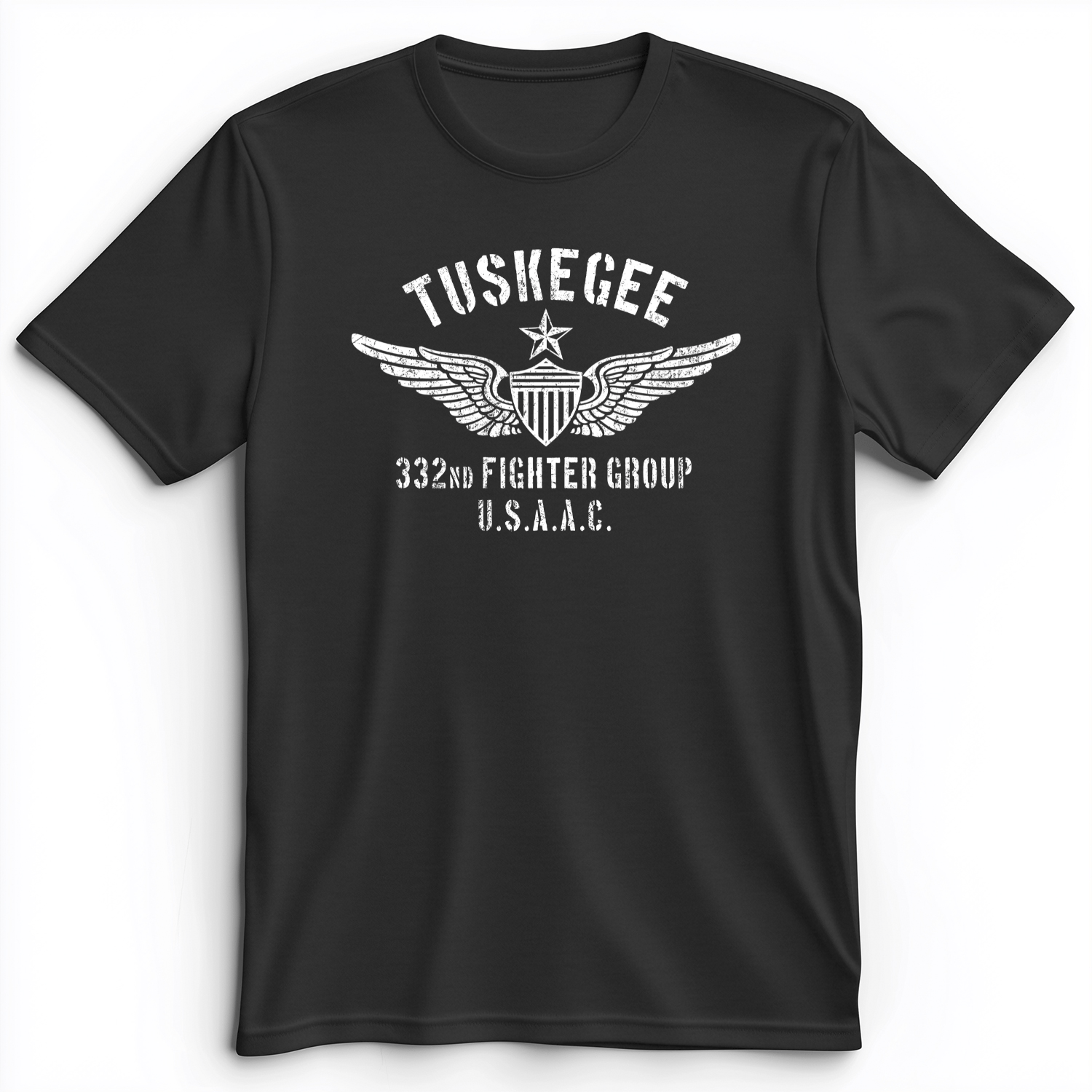 Tuskegee 332 Fighter Group Premium Tee Dark Grey Heather / S