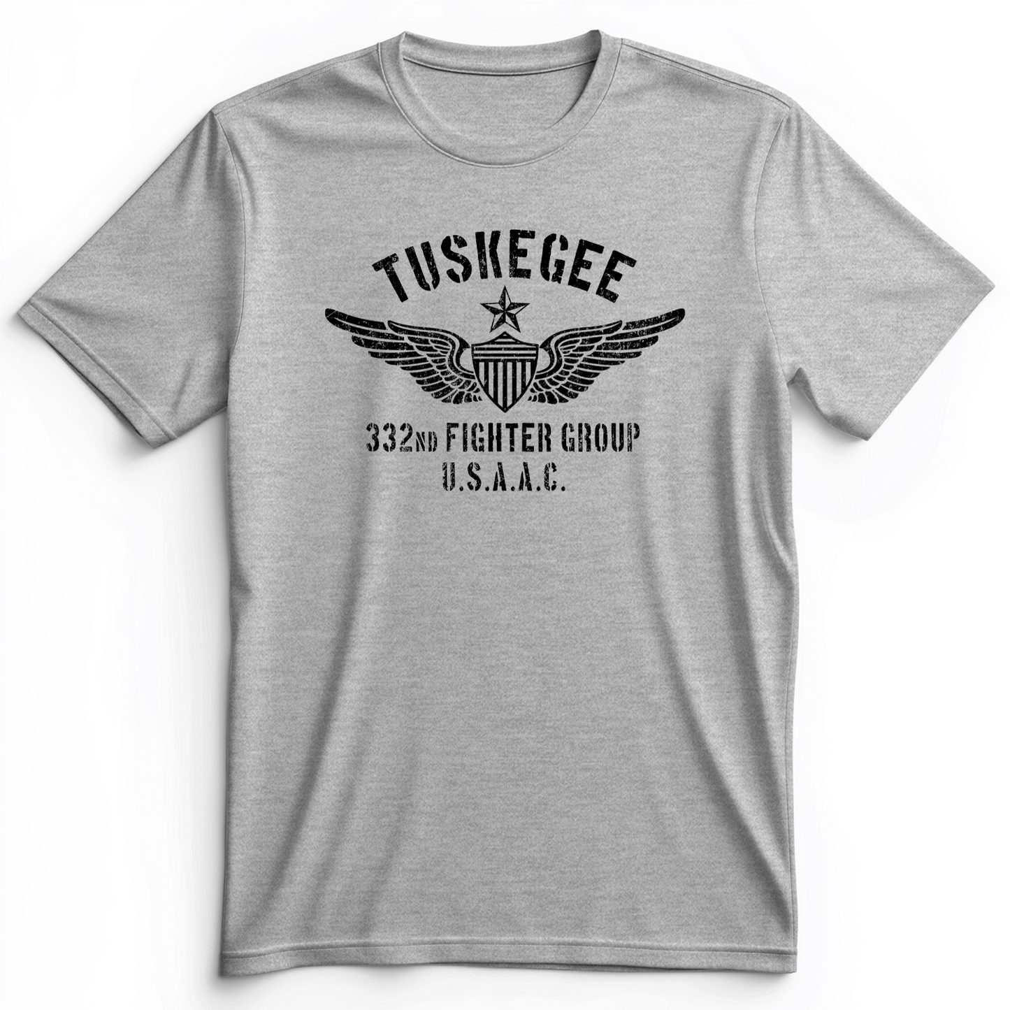 Tuskegee 332 Fighter Group Premium Tee Athletic Heather / S