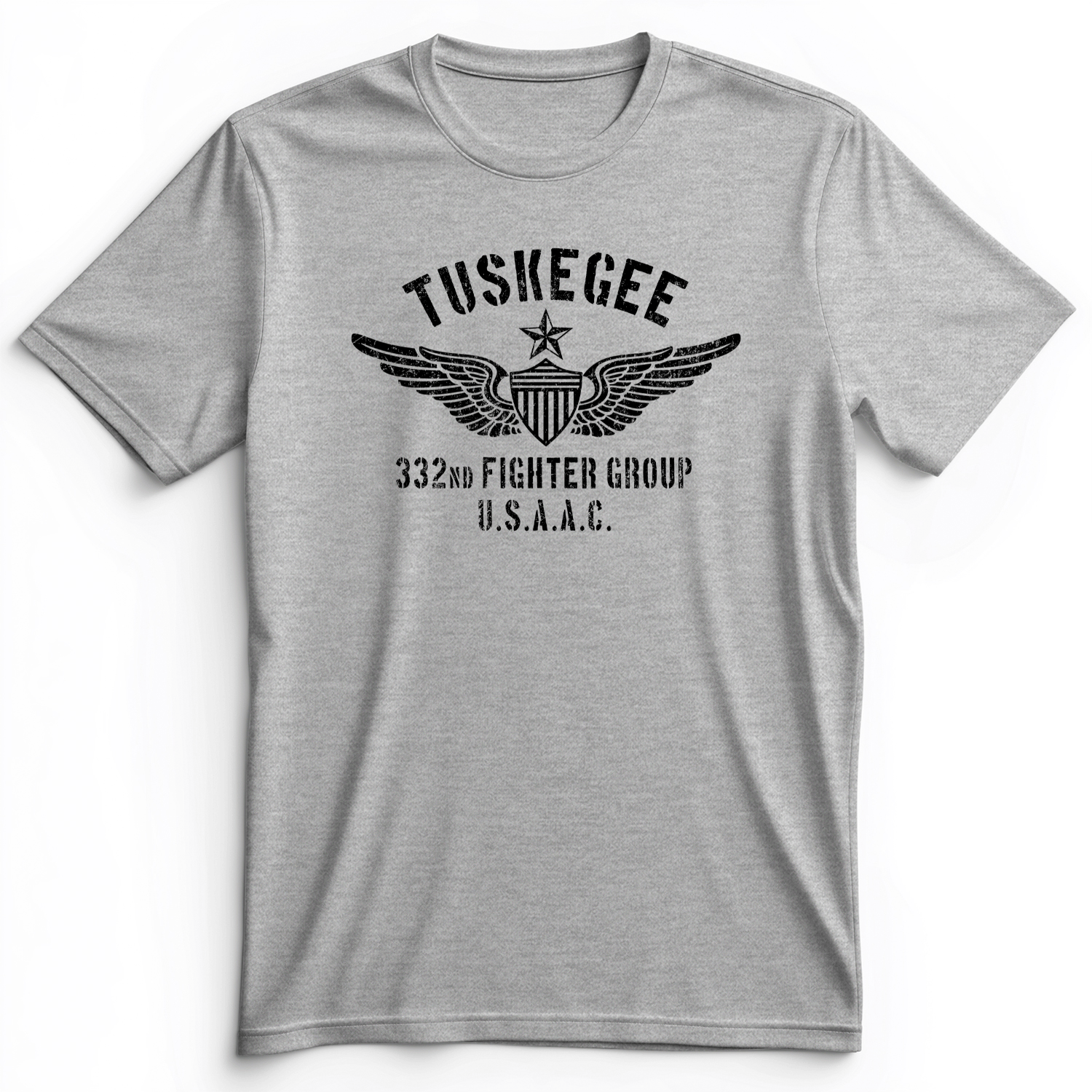 Tuskegee 332 Fighter Group Premium Tee Athletic Heather / S