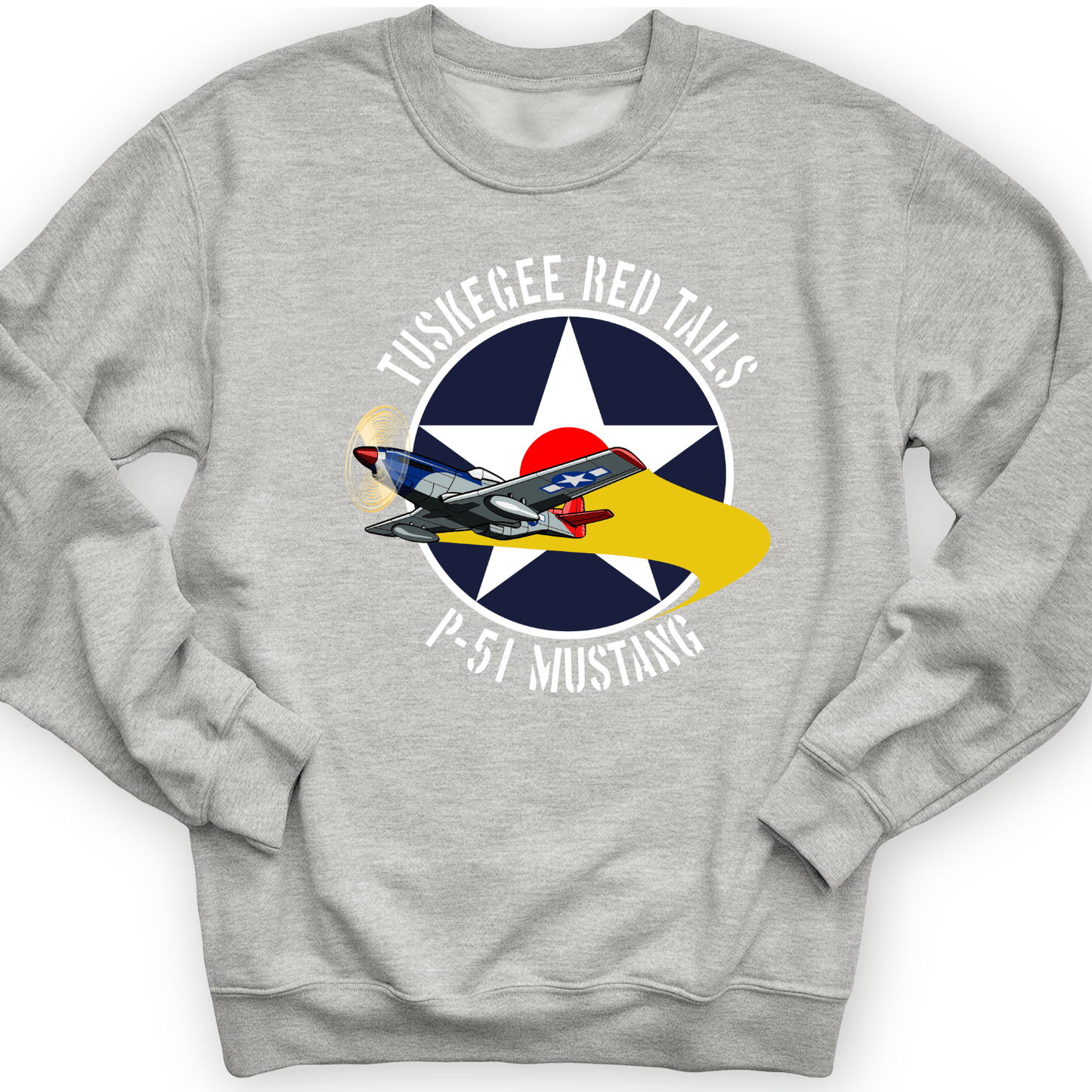 Tuskegee Red Tails Crewneck Sport Grey / S