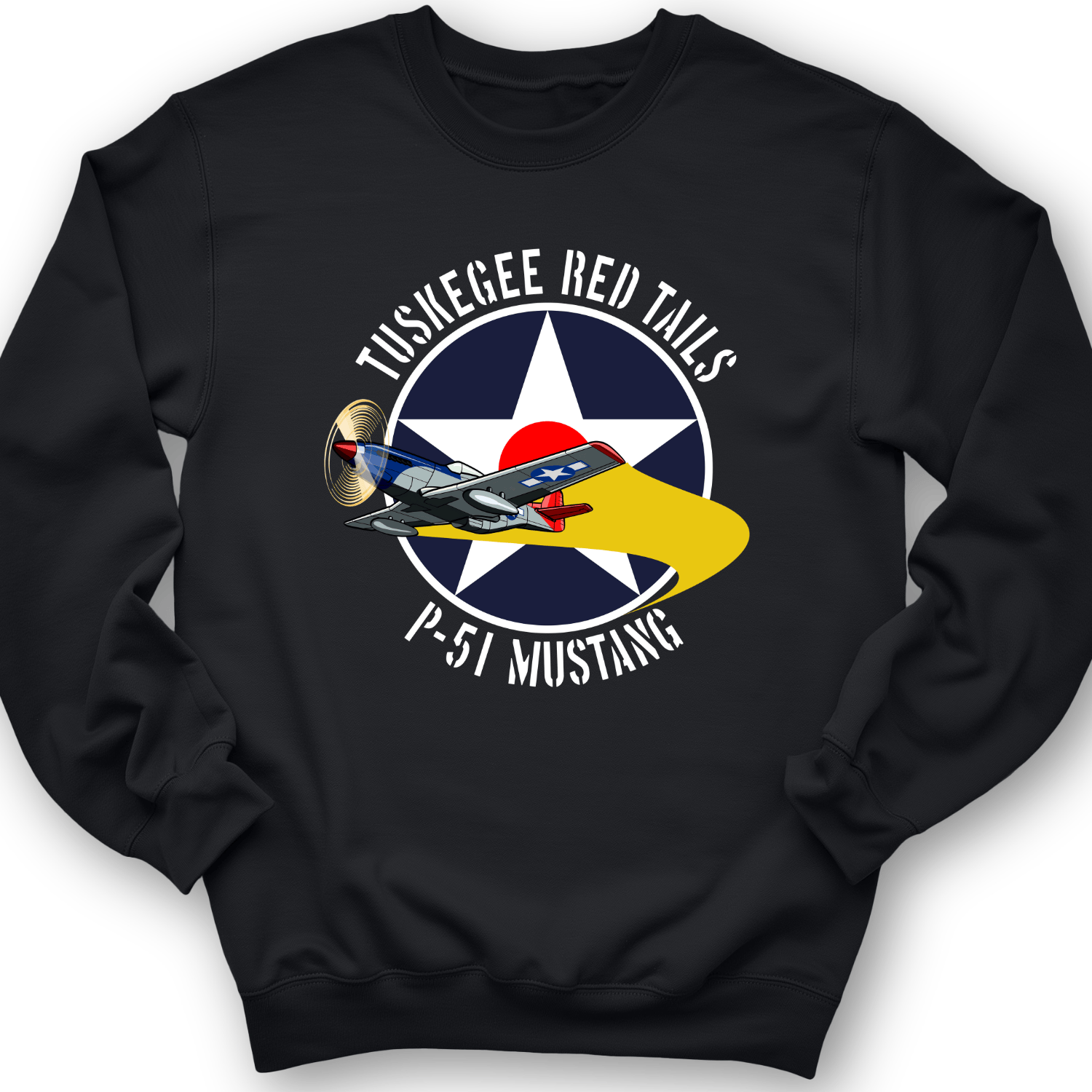 Tuskegee Red Tails Crewneck Black / S