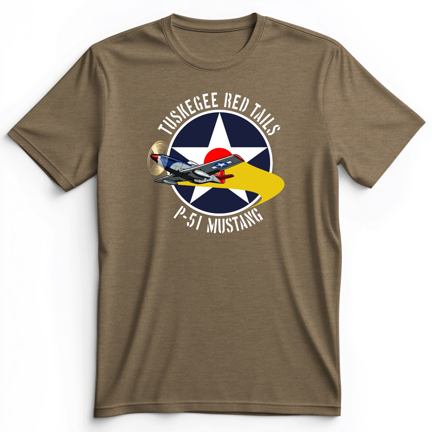 Tuskegee Red Tails Premium Tee Heather Olive / S