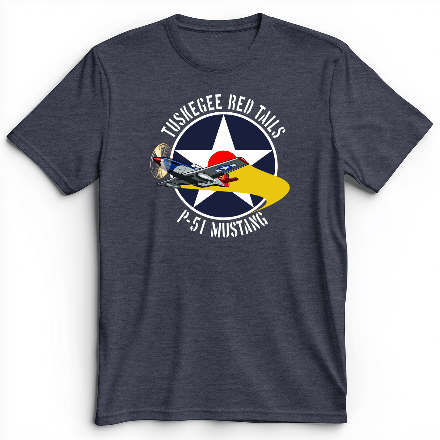 Tuskegee Red Tails Premium Tee Heather Navy / S