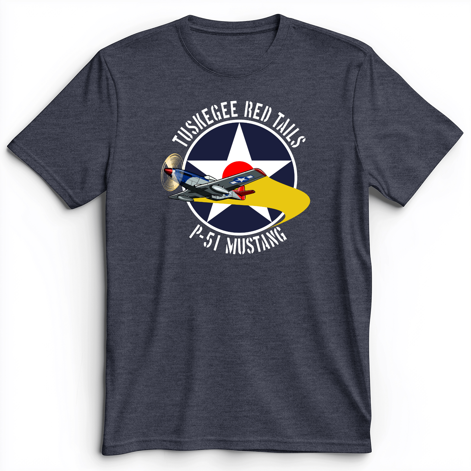 Tuskegee Red Tails Premium Tee Heather Navy / S