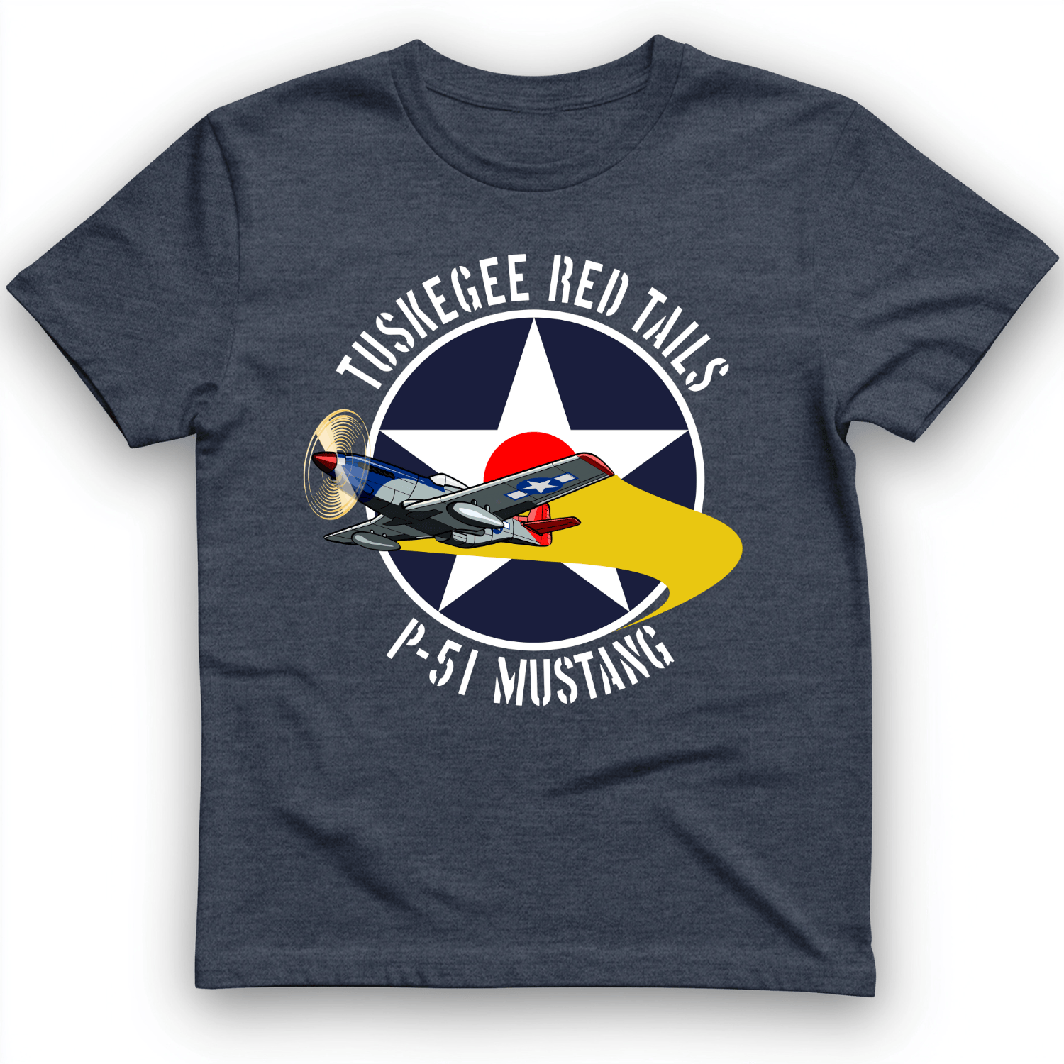 Tuskegee Red Tails T-Shirt Heather Navy / S